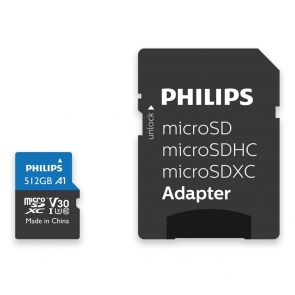 Philips Micro SDXC Karte 512GB Class 10, Adapter UHS-I U3, 4K